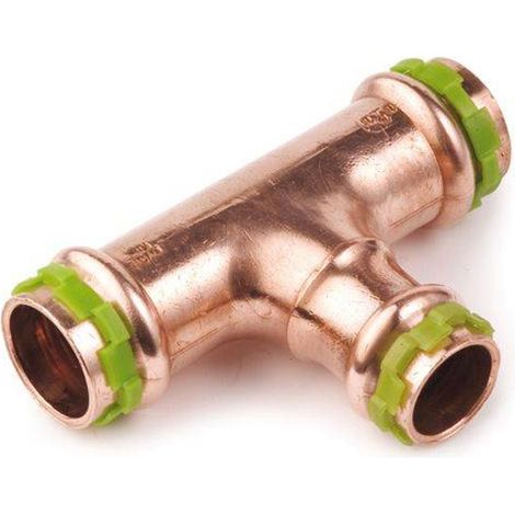 Kupfer Pressfitting Sudo-Press T-Stück reduziert 28 x 18 x 22 mm Kontur V DVGW