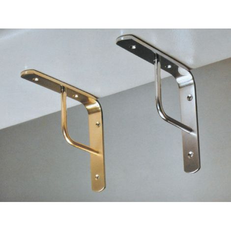 Imof reggimensola a squadra 15 cm ottone nichelato mensole mensola