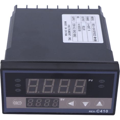 Termostato digital regulable con salida de relé – Modelo REX C410, tensión de entrada 220 V CA