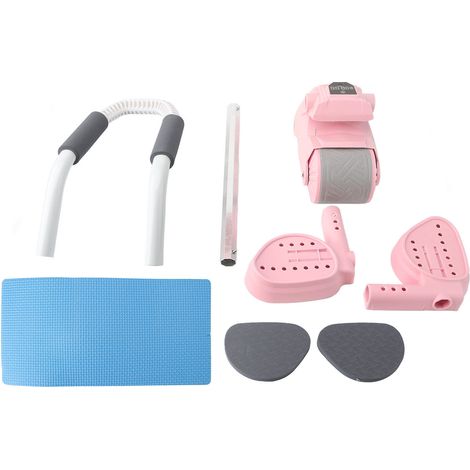 Galet abdominal automatique à rebond intelligent, rechargeable sans fil, chronomètre intégré, équipement de fitness à domicile rose (1/5)