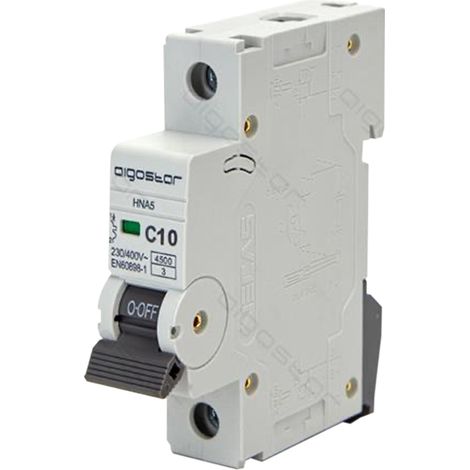 Interruttore automatico magnetotermico modulare 1P 10A Aigostar (1/4)