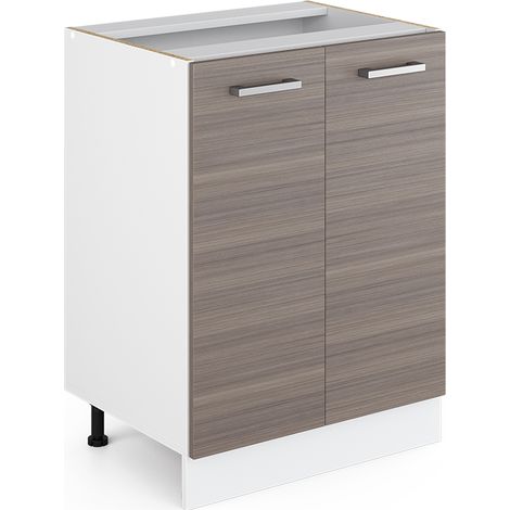 Mobiletto base cucina R-Line, Grigio, 60 cm senza piano di lavoro, Vicco