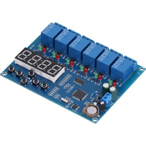 Zeitrelais 5-Kanal-Mehrkanalmodul, robustes Zeitrelais für industrielle Anwendungen, AC/DC 12V (1/5)