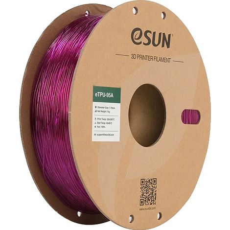 3D-Drucker-Filament, flexibles Material, hohe Elastizität, Transparent Lila (1/2)