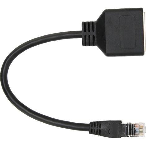 Adaptateur Réseau 2 Ports RJ45, Diviseur Ethernet Gigabit Compatible CAT7, Prolongateur Câble Haute Vitesse