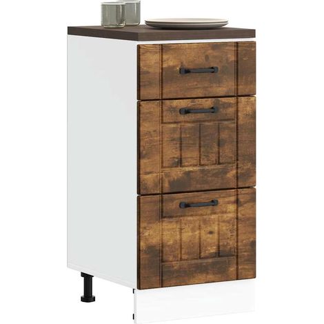 Küchen-Unterschrank Lucca Räuchereiche Holzwerkstoff
