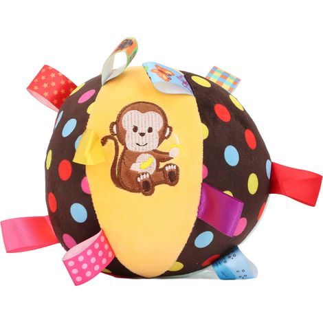 Ballon de football en peluche pour chien, jouet interactif anti-ennui avec sangle pour chiot, type football. (1/5)
