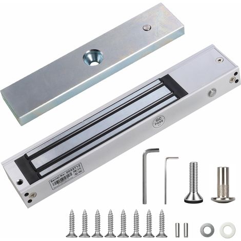 Serrure Electrique et Magnétique pour 1 Porte Force de Maintien 280Kg 600Ibs NC Mode pour Contrôler d'Accès de la Porte (1/5)