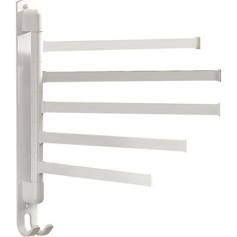 Drehbarer und klappbarer Wandhandtuchhalter von Five Strokes – Weiß (1/4)