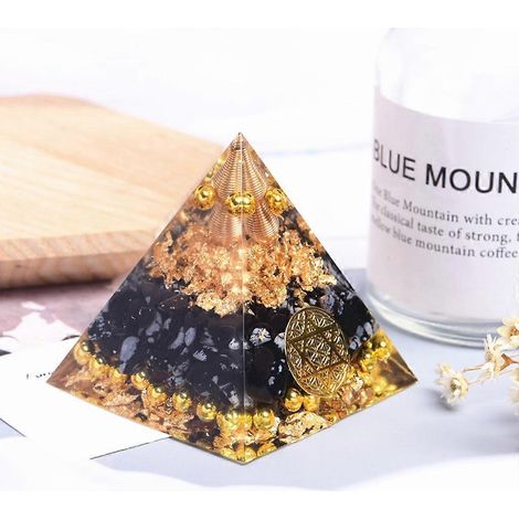 Pyramide énergétique des chakras en orgonite, matériel de divination de l'aura, yoga et méditation (1/4)