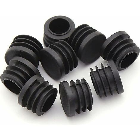 Bouchon Pied de Chaise,Bouchon en Plastique Rond,30 pièces Bouchon d'extrémité de Tube Noir Bouchon de Chaise Glisse Rond Embout de Protection de Meubles Chaise/Jambe Tuyau Couvercle Insert (25 (1/5)