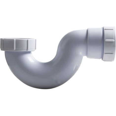 45-mm-U-förmiger Siphon – 1 Stück – Weißer Kunststoff – Geruchsdicht – Für Badewanne und Waschbecken (1/5)