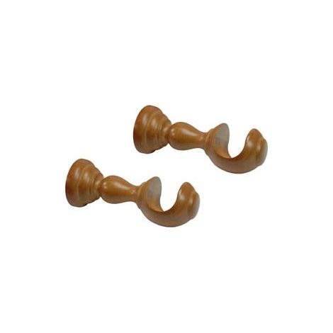 SUPPORTO APERTO Ø MM.35 IN LEGNO OLMO PER SCORRITENDA- - cm.10 - 2 pezzi