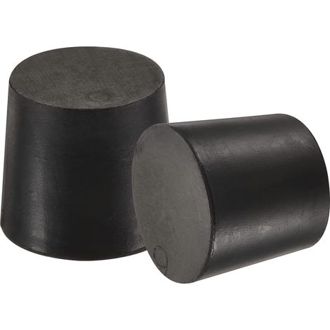 Caoutchouc Conique Bouchon 26mm à 32mm Solide Noir pour Bouchons, Liège, Bouchon d'égout, Bouchon tuyau d'eau, Bouchons pour instruments expérimentaux 5 Pièces (1/5)