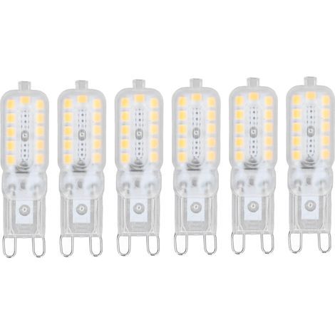Lot 6 ampoules G9 5W – 22LED – couvercle transparent – dimmable – plafonnier / applique / lampe table – paysage – modèle 6 (1/5)
