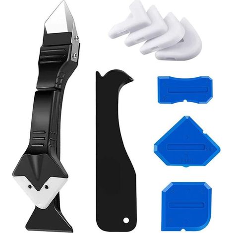 Grubber Removal Tools, Silicone Grout Smoother Kit with Angle Scraper (1/5)