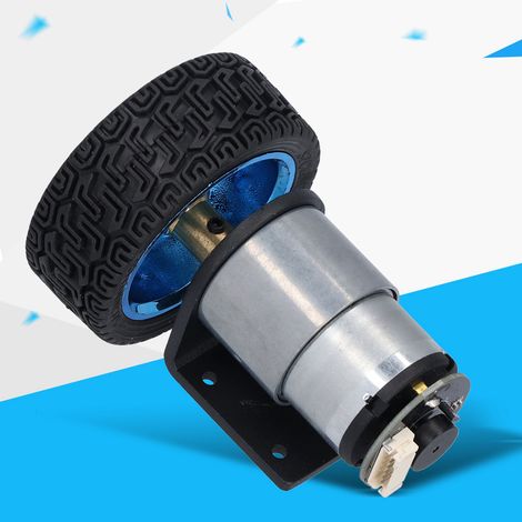 Moteur encodeur JGB37-520 pour voiture intelligente, petit moteur, kit de voiture, moteur tachymètre, 6 V CC, 300 tr/min (1/5)