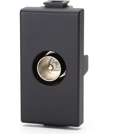 Presa TV maschio nera compatibile anche con BTicino Matix