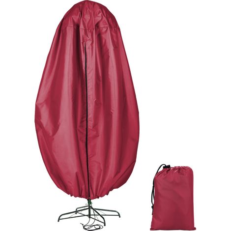 Housse de Protection pour Sapin Artificiel - Sac de Stockage 9 Pieds Imperméable Oxford 45x100in Rouge (1/5)