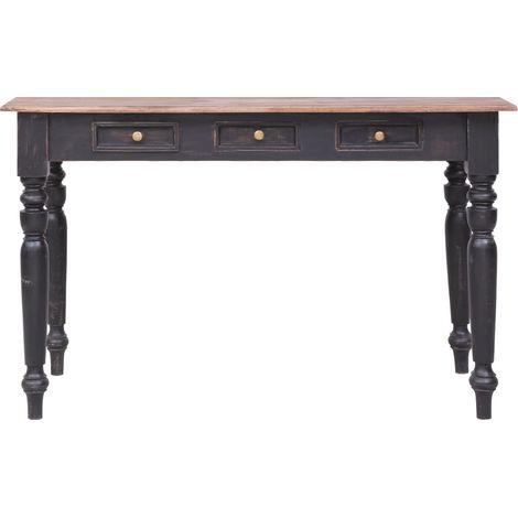 Maison Exclusive - Scrivania con 3 Cassetti 117x57x75 cm Legno Massello di Mogano (1/5)