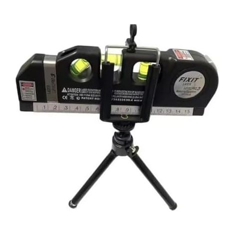 pezzi di livella laser multifunzione, metro a nastro da 2,5 m, righello metrico da 8 piedi, livella a bolla con laser a linea orizzontale/verticale/a croce (con treppiede)