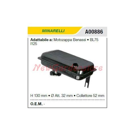 Silenciador de escape MINARELLI motoazada BENASSI BL75 125 A00886