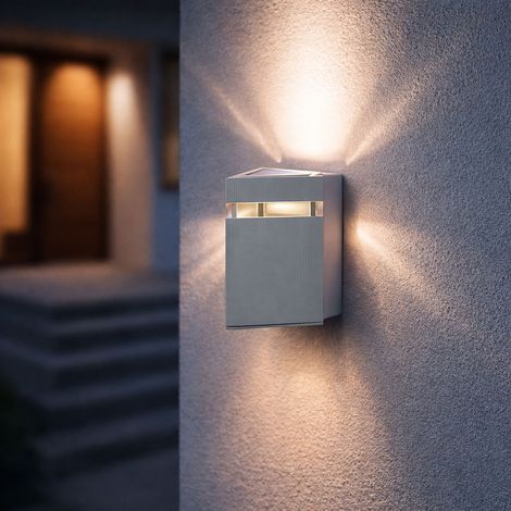 Lampada da parete per esterni Lampada da parete per esterni in alluminio bianco IP54 13,5x11x15,3cm, giardino balcone garage (1/5)