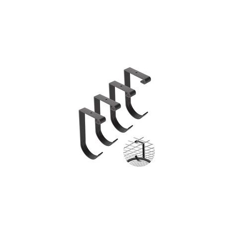 Crochets pour vélo de garage – Support de rangement plat robuste de 8,3 x 15,6 cm avec crochets muraux (1/5)