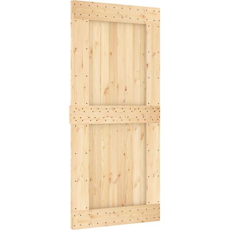 vidaXL Porte NARVIK Naturel 95 x 210 cm Bois de pin massif