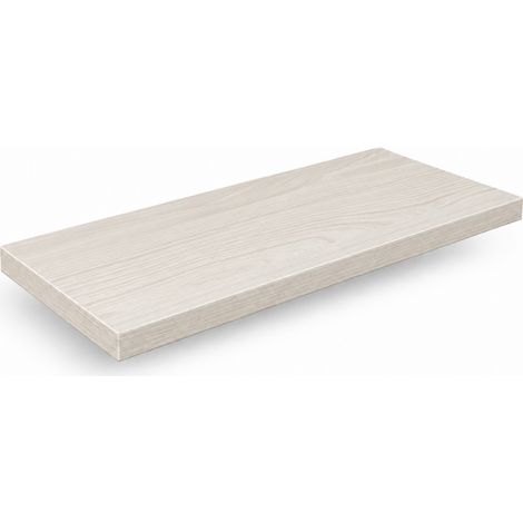 Mensola da Muro, Mensola Sospesa, Fissaggio a Scomparsa, Mensola Legno, Kit Tasselli Incluso, Larice, 50x18x1,8 cm (1/4)