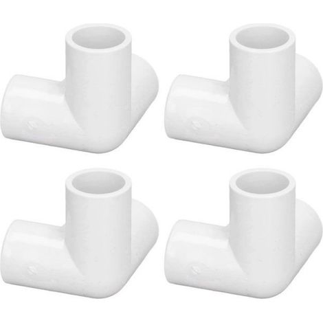 Raccords coudés en PVC Connecteur de tuyau en PVC Raccords d'angle à 3 voies table flasque Blanc Blanc (1/5)