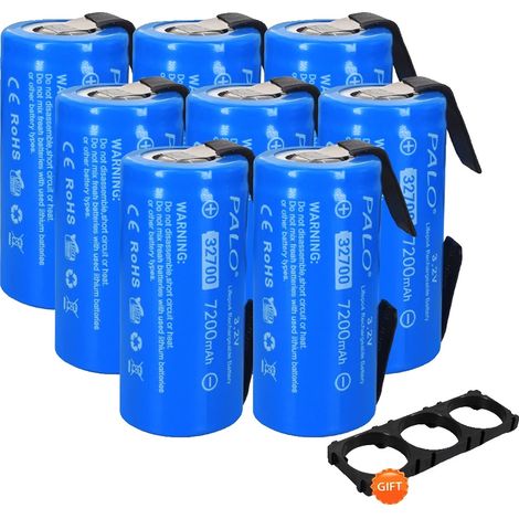 Batterie LiFePO4, capacité de 7200mAh, taux de décharge élevé, 8pcs Batterie (1/2)