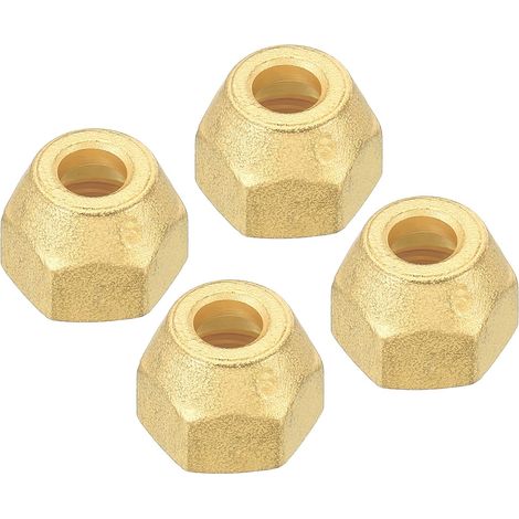 1/4 SAE Thread Brass Flare Cap Matte Surface 4 Pack (1/5)