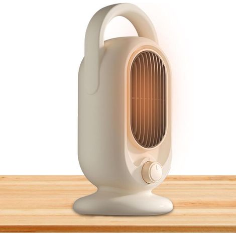 Riscaldatore portatile, riscaldatore elettrico - Riscaldatore termostatico con 2 modalità di velocità - Ventilatore da tavolo con protezione dal surriscaldamento, Riscaldatore d'aria silenzioso
