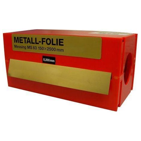 vogel-462100-rollo fleje calibrado 2,5 m x 150 mm latón (espesor 0,1 mm)