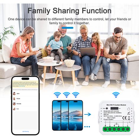 Module de rideau Wifi Tuya, appareil Intelligent pour la maison, application de téléphone portable, contrôle à distance Compatible avec Alexa pour la voix (1/5)