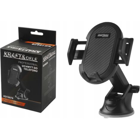 Supporto per telefono da auto a 360° per finestrino dell'abitacolo, nero, stabile, Kraft&Dele (1/5)