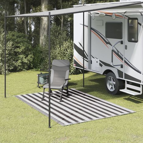 vidaXL Tappeto da Tenda 250x200 cm Antracite e Bianco