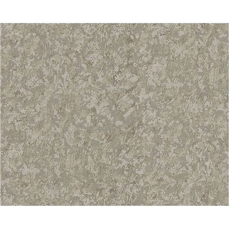 Carta da parati a tinta unita EDEM 9076-26 Carta da parati tnt goffrata con aspetto stucco ed effetto metallico beige oro-perlato 10,65 m2 (1/4)