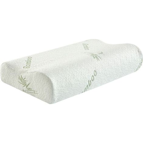 Oreiller en mousse à mémoire de forme Oreiller en mousse à mémoire de forme à rebond lent Oreiller en mousse à mémoire de forme pour adultes-6040+12/10cm,1pc (1/3)