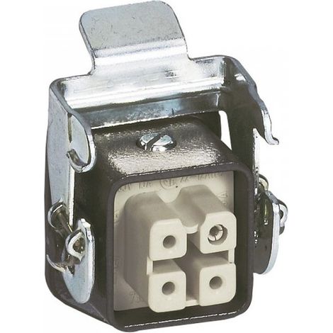 Legrand 053151 Connettore multipolare Hypra - 10 A - 400 V - 4P+T - base femmina incassata - metallo