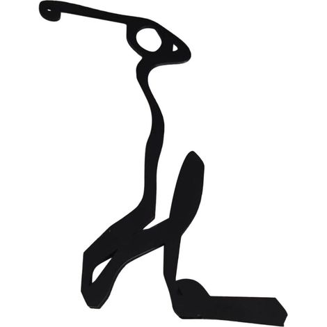 Figure En Ligne Métallique - Visage Abstrait En Fer Galvanisé - Décoration Murale Et Bureau Moderne - Pour Salle De Bain Chambre Salon - 1 Pièce (1/5)