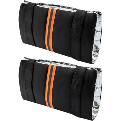 Manchon de protection pour robinet extérieur, noir, 3525cm, 2 pièces, antigel et antigivre, réutilisable, avec bandes réfléchissantes et étanche. (1/5)