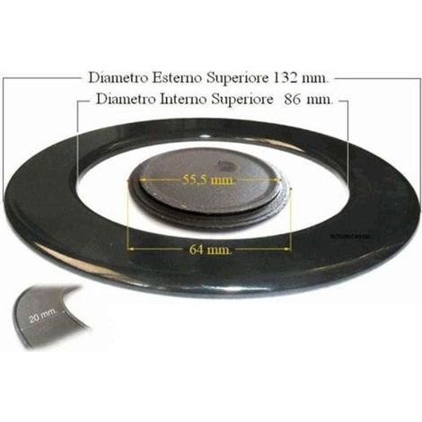 SPARTIFIAMMA PER CUCINA A GAS GERMANIA / LOFRA SMALTATO NERO LUCIDO COD S 3219 (1/2)