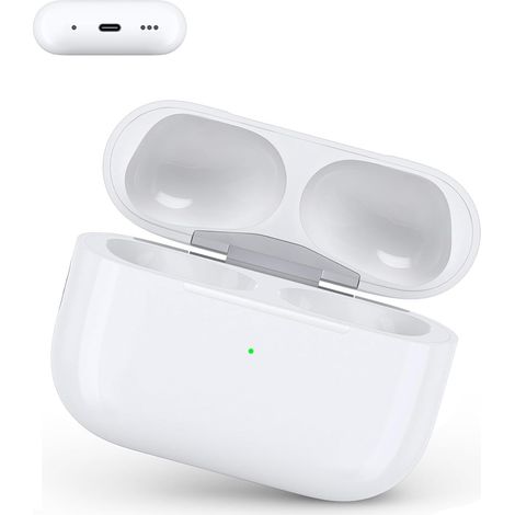 Coque de charge sans fil Compatible avec Air Pods Pro 1re et 2e génération, Coque de recharge USB-C Support Charge sans fil, Support Coupling & Sync Button (sans écouteurs) (1/5)