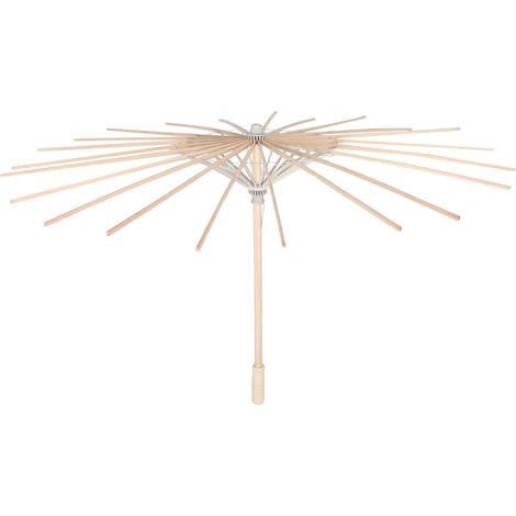 Armature de Parasol en Bambou Fait Main avec Poignée, Cadre Léger et Portable pour Ombrelle en Papier Beige, pour Décoration Photo de Mariage en Extérieur (1/5)