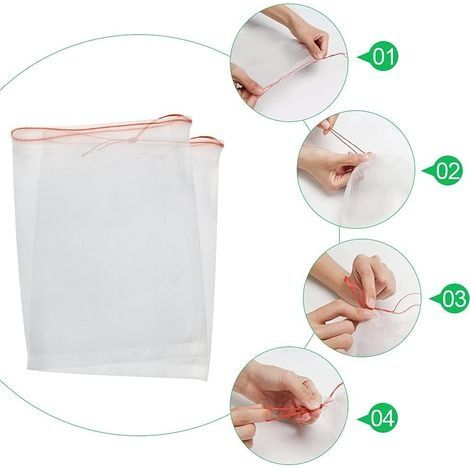 10 x 15 cm große Obstschutzbeutel, 50 Stück Traubenschutzbeutel, Insektenschutzbeutel aus Nylon zum Schutz von Pflanzen und Früchten (1/4)