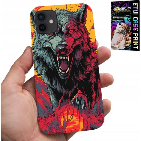Funda para iPhone 13 mini - Funda con estampado de lobos y cristal (1/5)