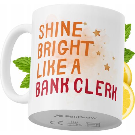 Lustige Kaffeetasse mit witzigem Textdesign für Bankangestellte – ideal für Geburtstage, Namenstage und Feiertage. Hochwertige Tasse für besondere Anlässe im Büro oder Homeoffice. Farbe: Weiß, 330 ml.