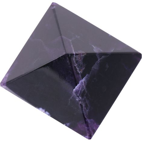 Pyramidenförmige Figuren aus Amethyst und natürlichem violettem Kristallfluorit – Dekorations- und Einrichtungsgegenstand (1/5)